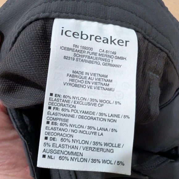Icebreaker Merino Men's Persist Activewear Hiking Pant - Gray Size 40 - Picture 8 of 9